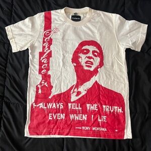 Tony Montana Beige/Red T-Shirt